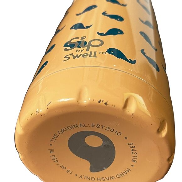 Sip by S'well Whale Watch Peach Insulated 15 oz. Water Bottle Stainless Steel - Picture 11 of 13